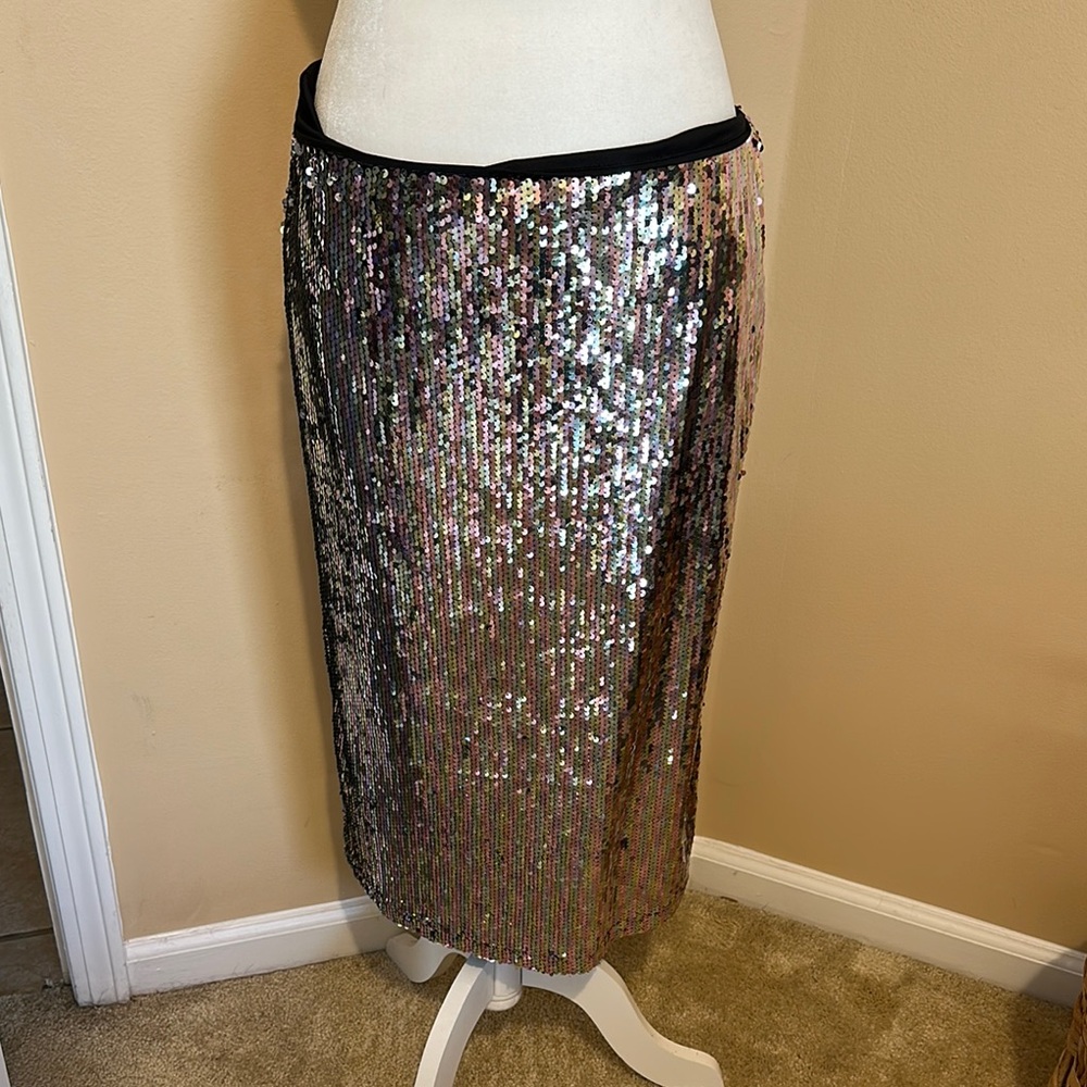Sequin Midi Skirt - Multicolor